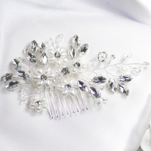 Pearl Petal Flower Hair Comb