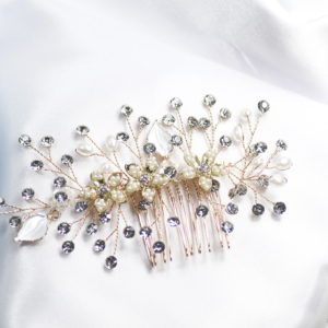 Triple Pearl Star Flower Hair Comb